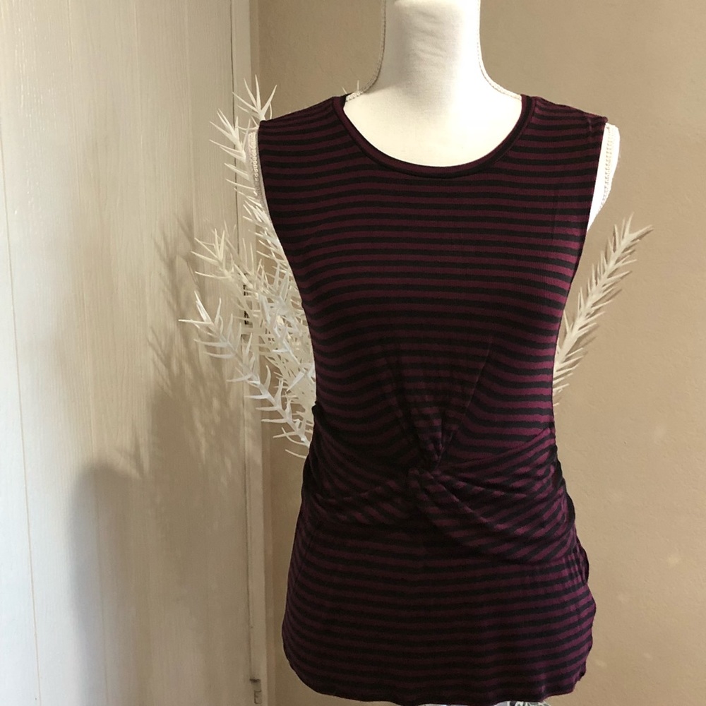 Striped Twist Front Tank